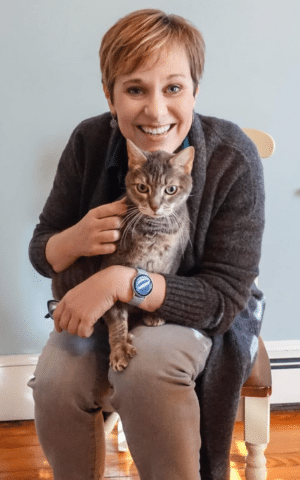 Jen Singer and her cat Ben